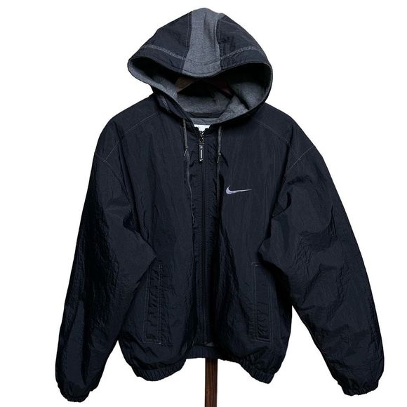 VTG 90s Nike Insulated Hooded Jacket Medium - Picture 1 of 5